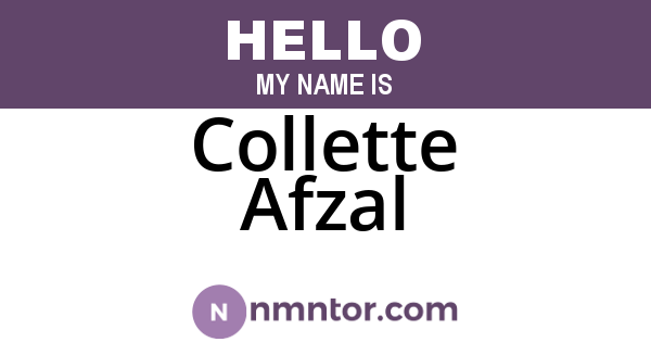 Collette Afzal