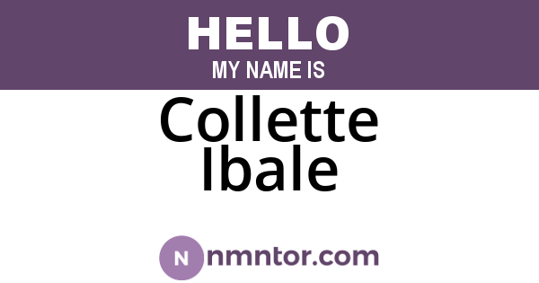 Collette Ibale