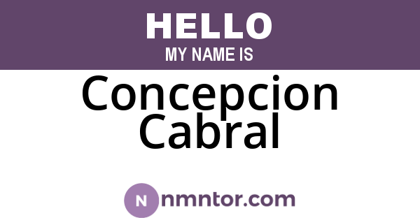 Concepcion Cabral