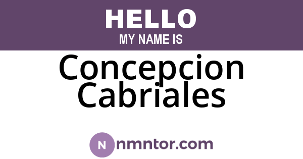 Concepcion Cabriales
