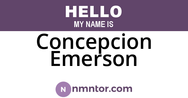 Concepcion Emerson