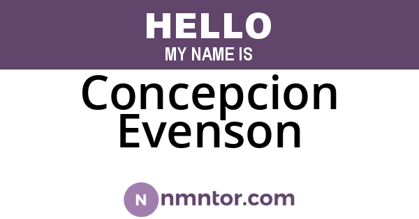 Concepcion Evenson
