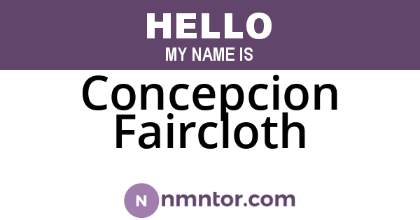 Concepcion Faircloth