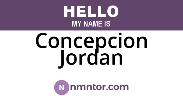 Concepcion Jordan
