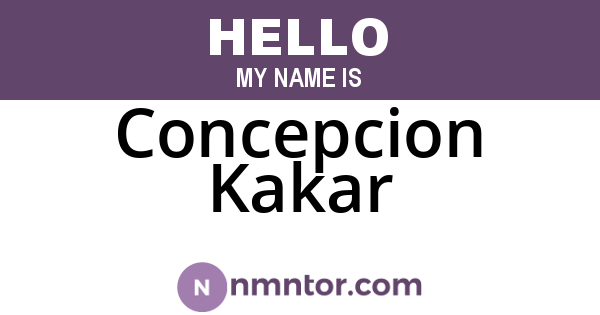 Concepcion Kakar