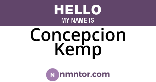 Concepcion Kemp