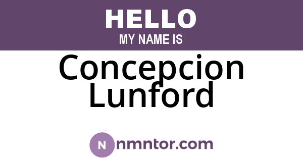 Concepcion Lunford
