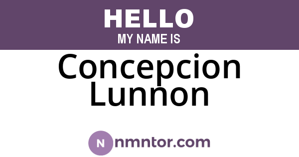 Concepcion Lunnon