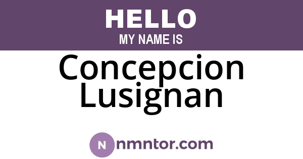 Concepcion Lusignan