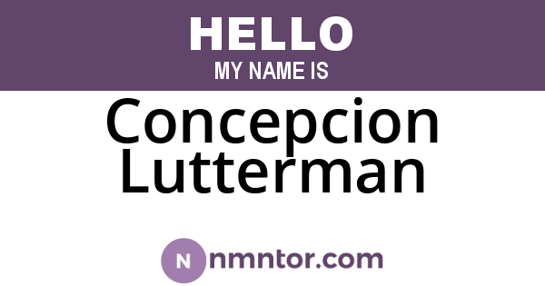 Concepcion Lutterman