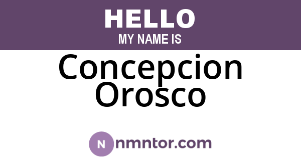 Concepcion Orosco