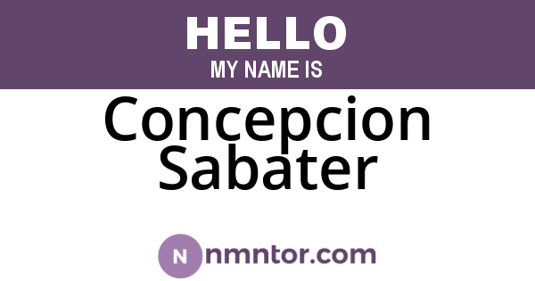 Concepcion Sabater