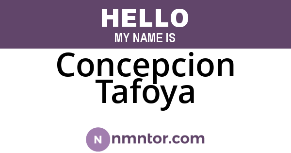 Concepcion Tafoya