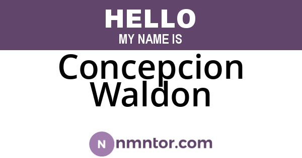 Concepcion Waldon