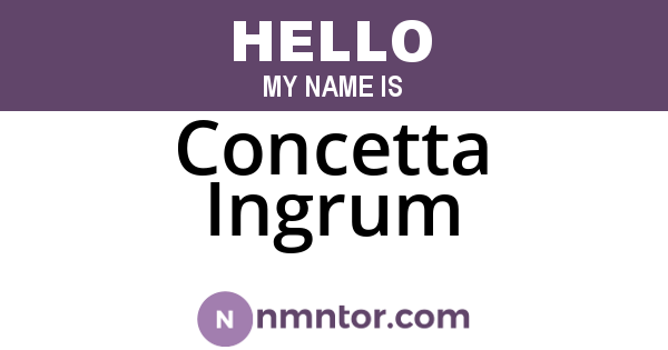Concetta Ingrum