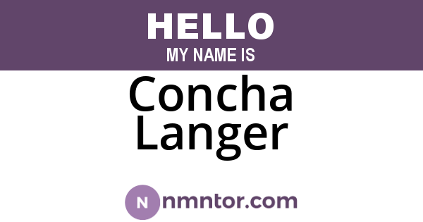 Concha Langer