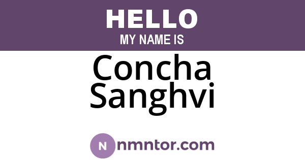 Concha Sanghvi