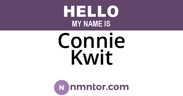 Connie Kwit