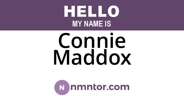 Connie Maddox
