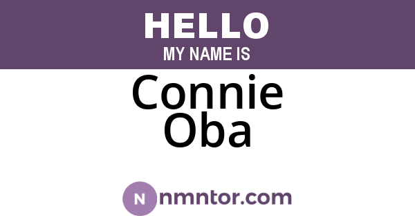 Connie Oba