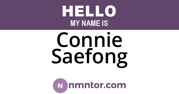 Connie Saefong
