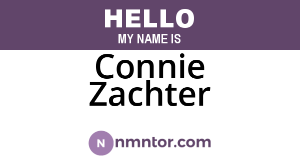 Connie Zachter
