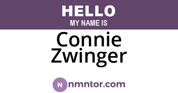 Connie Zwinger