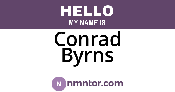 Conrad Byrns