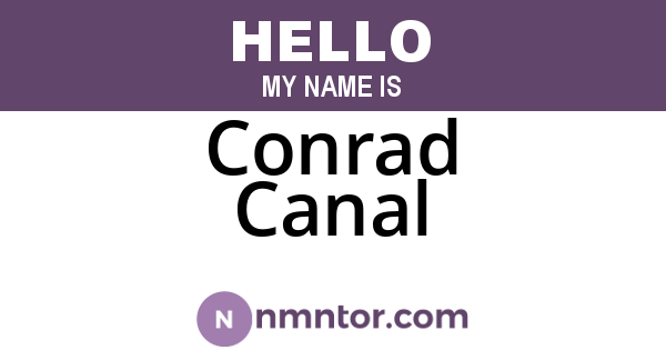 Conrad Canal