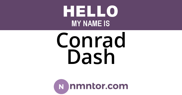 Conrad Dash