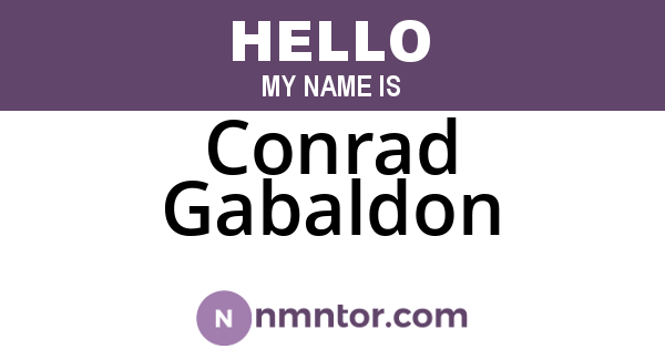 Conrad Gabaldon