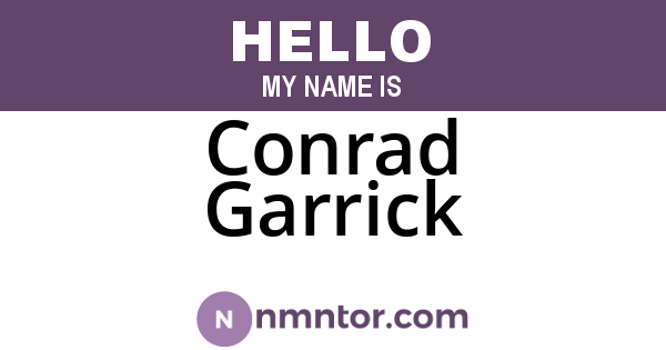 Conrad Garrick