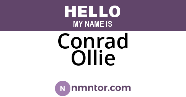 Conrad Ollie