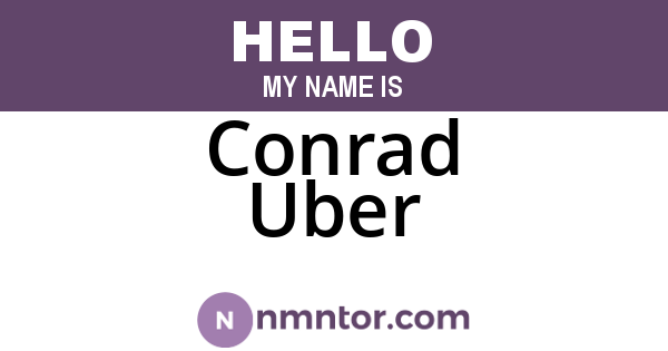 Conrad Uber