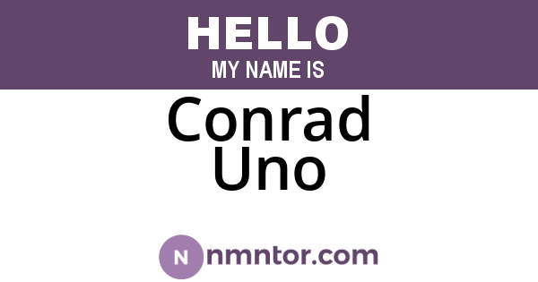 Conrad Uno