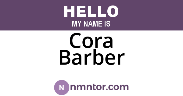 Cora Barber
