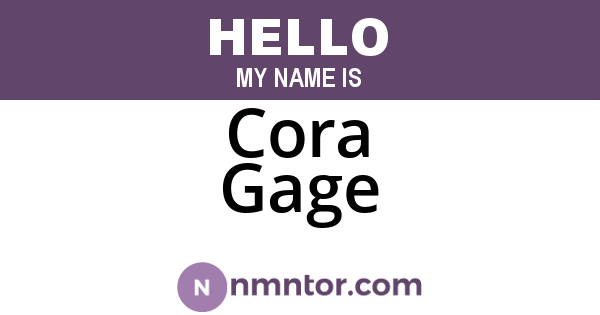 Cora Gage