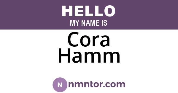 Cora Hamm
