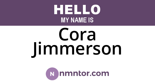 Cora Jimmerson