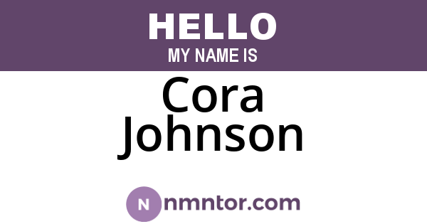 Cora Johnson