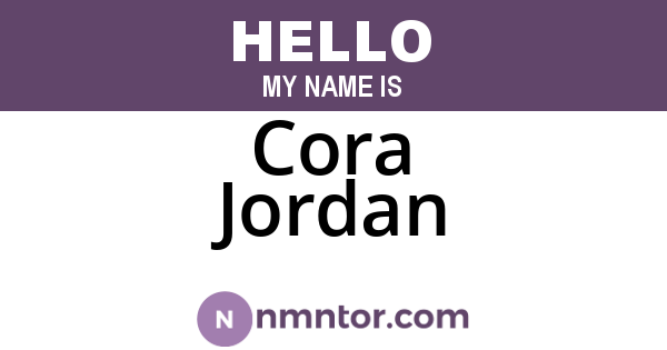Cora Jordan