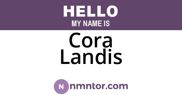 Cora Landis