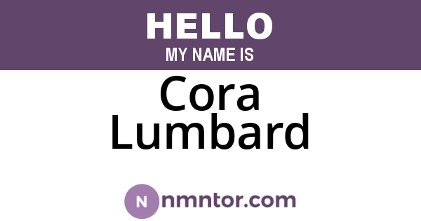 Cora Lumbard