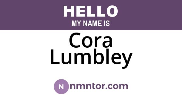 Cora Lumbley