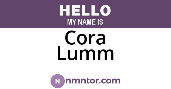 Cora Lumm