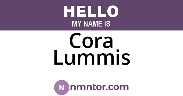 Cora Lummis