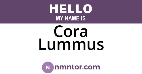 Cora Lummus