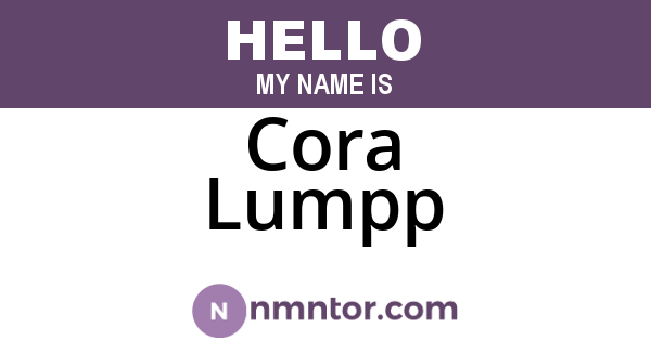 Cora Lumpp