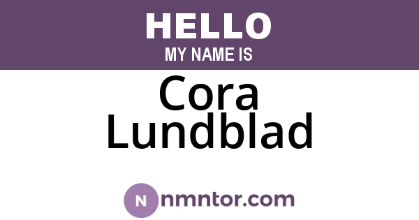 Cora Lundblad