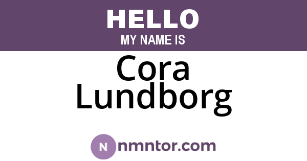 Cora Lundborg